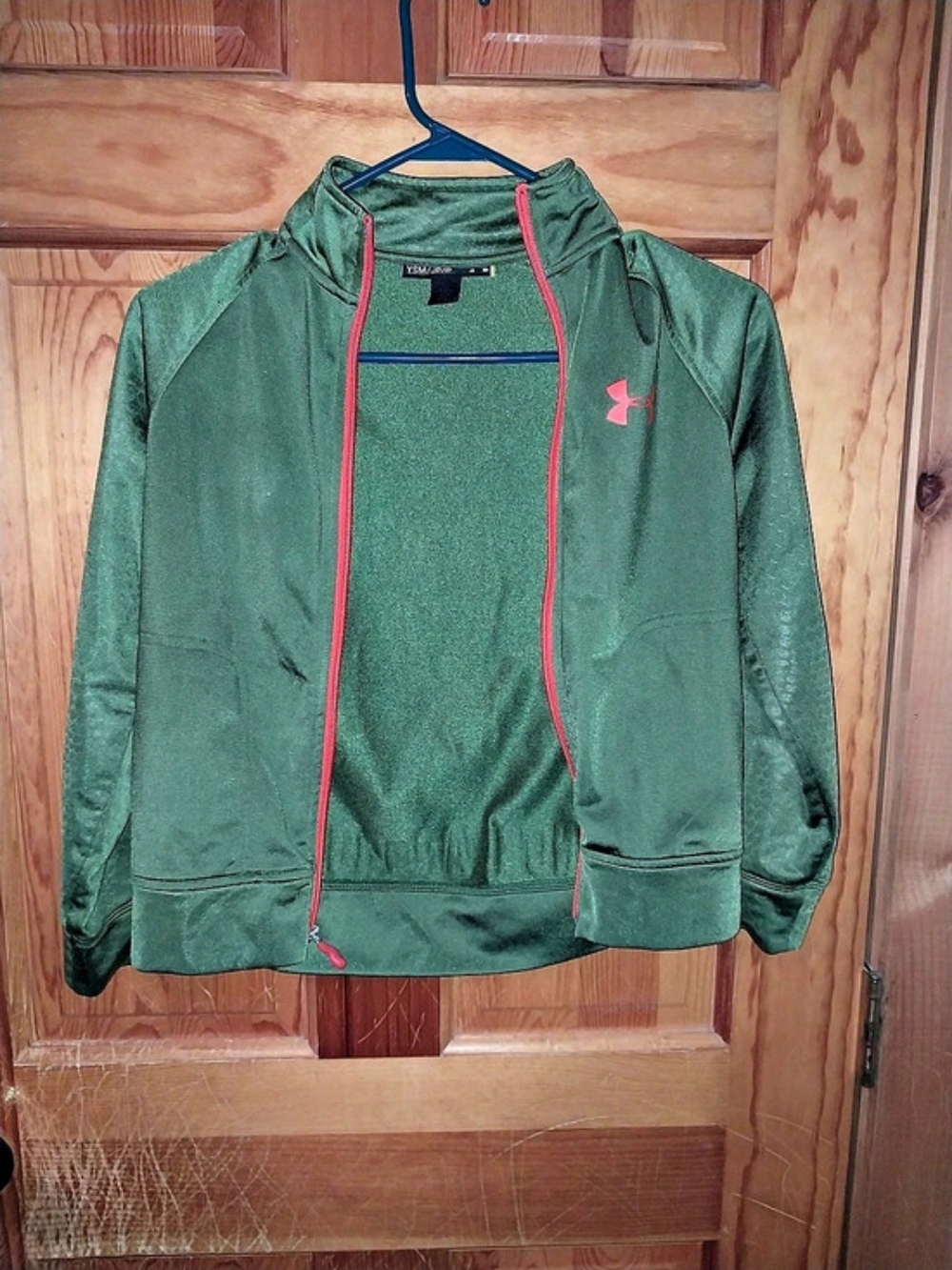 Under Armour Green Red Athletic Jacket YS/M/J/P
